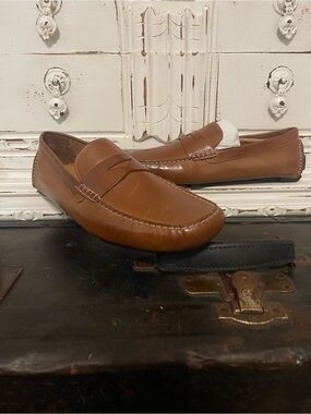 Cole Haan Men's Tan Leather Penny Loafers